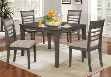 Brand New Grey & Beige 5pc Dining Table Set