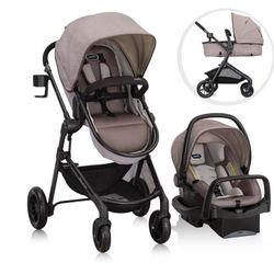 Evenflo Stroller Bassinet,, Travel System with LiteMax Infant Car Seat 