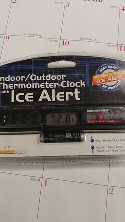 Indoor/Outdoor Thermometer- Clock