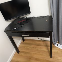 Free Espresso Wooden Work Desk 