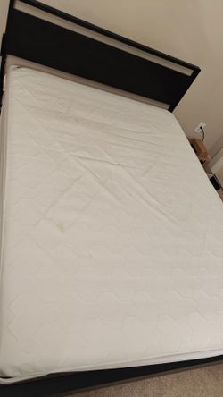 Queen Size mattress with bedframe