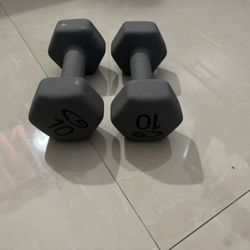 (2) 10 lbs Dumbbells 