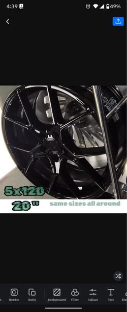 Clean 20s, same size all around! 🛞🔥 ​⚡ Size: 20" Square Setup 💥 Bolt Pattern: 5x120 🚗 Fits: BMW, Honda Civic Type R, Camaro, Acura, Tesla & more! 