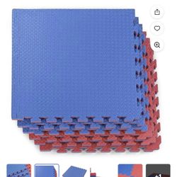 Xspec 1" Extra Thick Interlocking Home Gym Foam Floor Mat Reversible Tiles (24" × 24") | 12 Pieces, 48 Square feet | Protective Flooring for Work Out