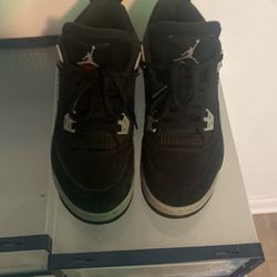 Jordan 4 Black Canvas, Size 7