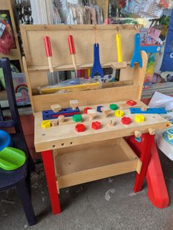 Kids toddler play work bench workbench tool kit toy