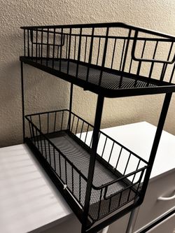 Black Two Tier Storage