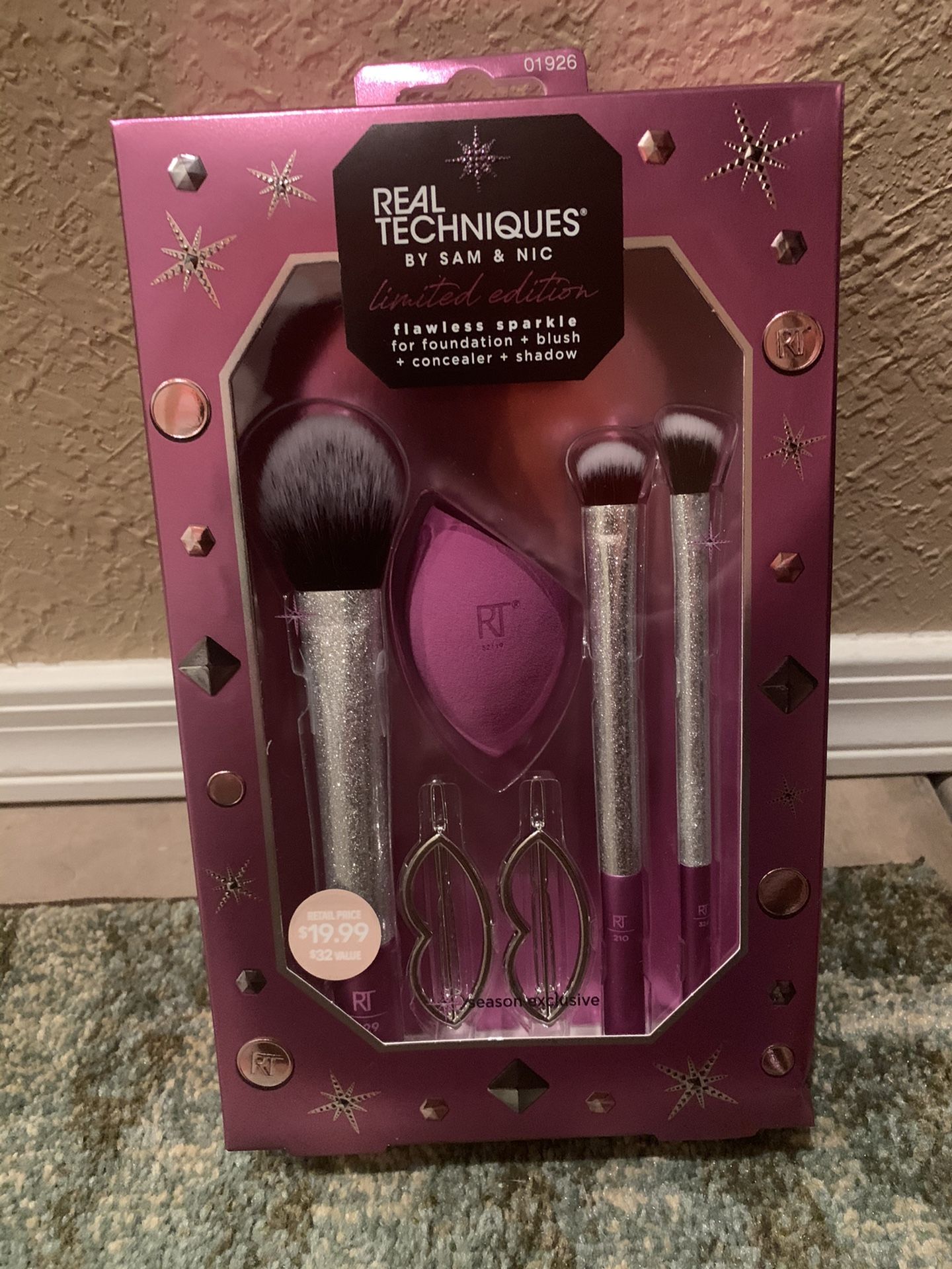 Real Techniques π Flawless Sparkle Makeup Brush Set 5 Piece