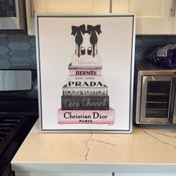 Cute Girls Wall Decor Canvas And Frame 