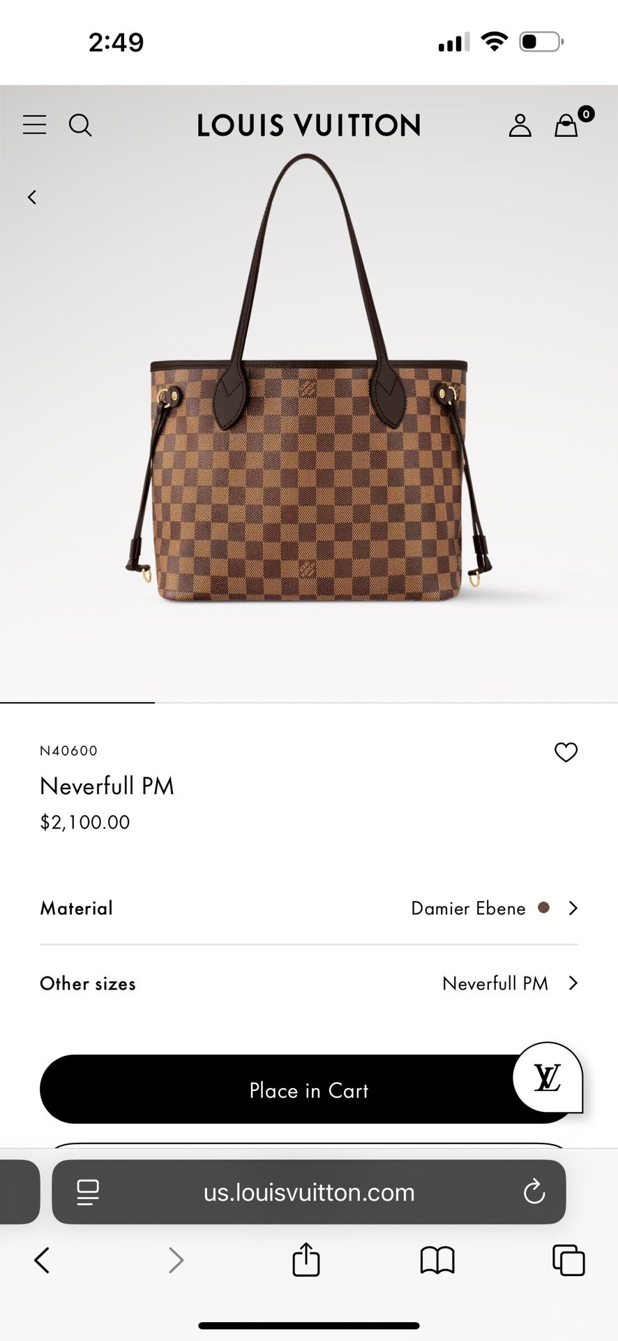Original Neverfull PM Louis Vuitton 