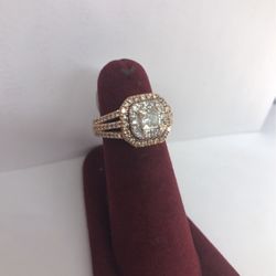 14k Rose Gold Diamond Engagement Ring