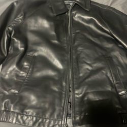 Perry Ellis Portfolio Leather Jacket size M