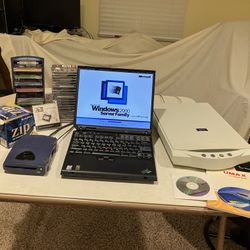 IBM ThinkPad T30, Vintage Trackball, Keytronic Keyboard, Media, Games, and more