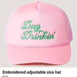 Adjustable Size Embroidered Trucker Style Hat 