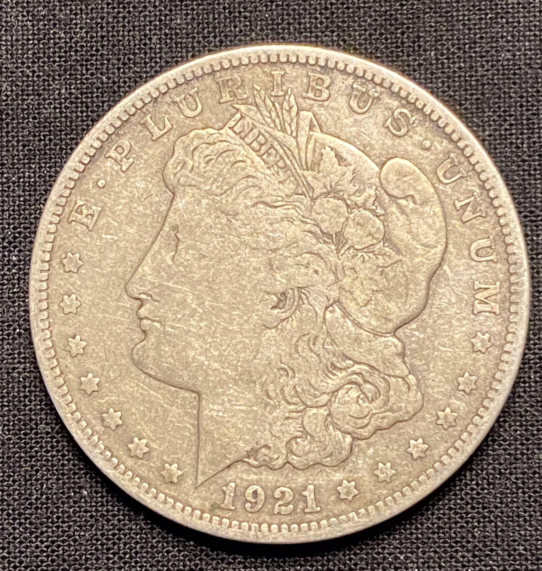 1921 D 90% Silver Morgan Dollar (#445)