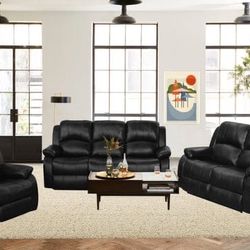 NEW 3 PIECES LIVING ROOM RECLINERS COUCH SET ON SALE
