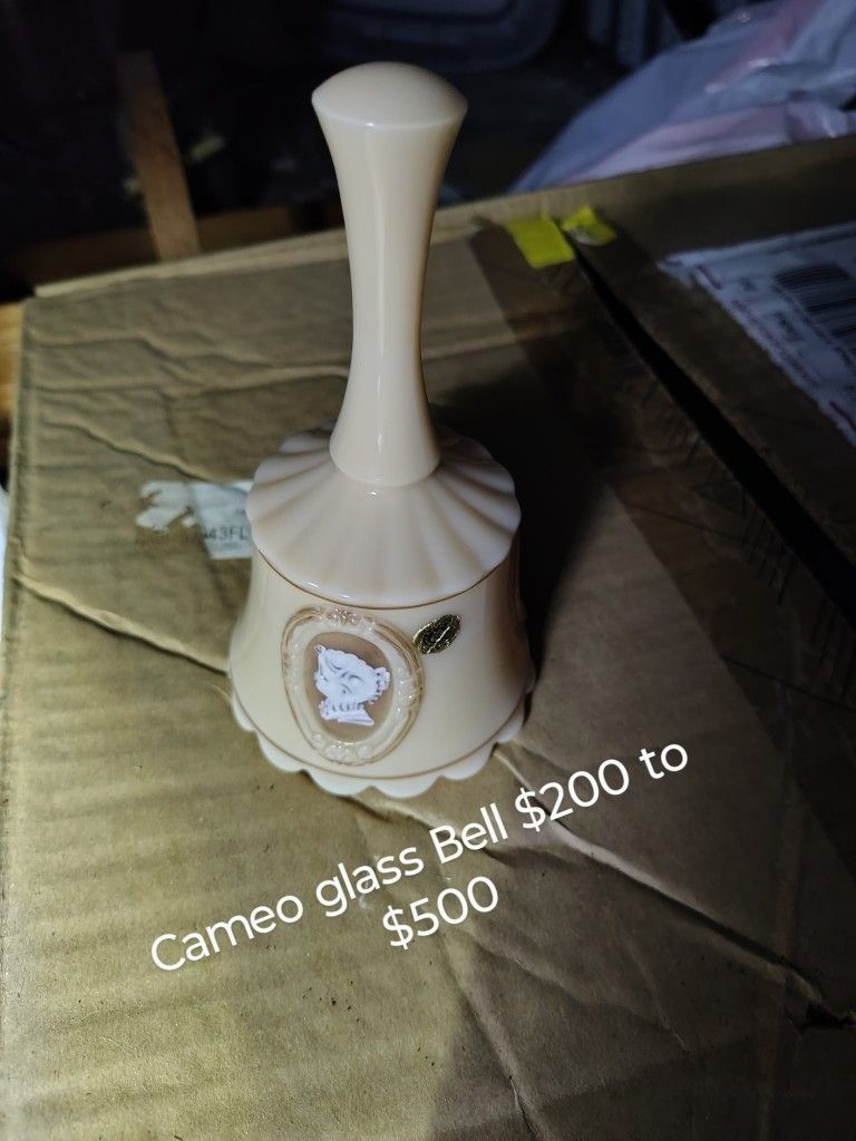 Cameo Glass Bell 