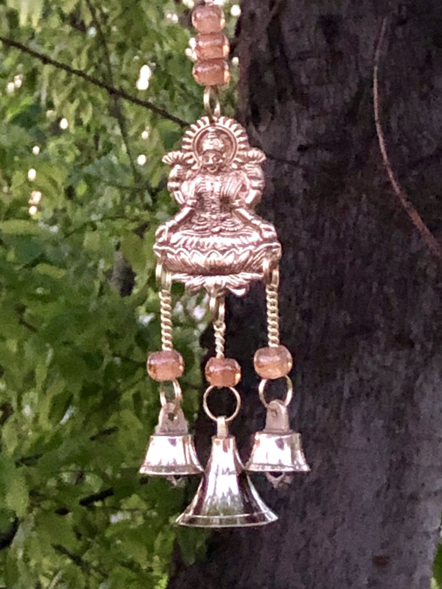 Orange Chakra Beads & Bells - Lakshmi Wind Chime