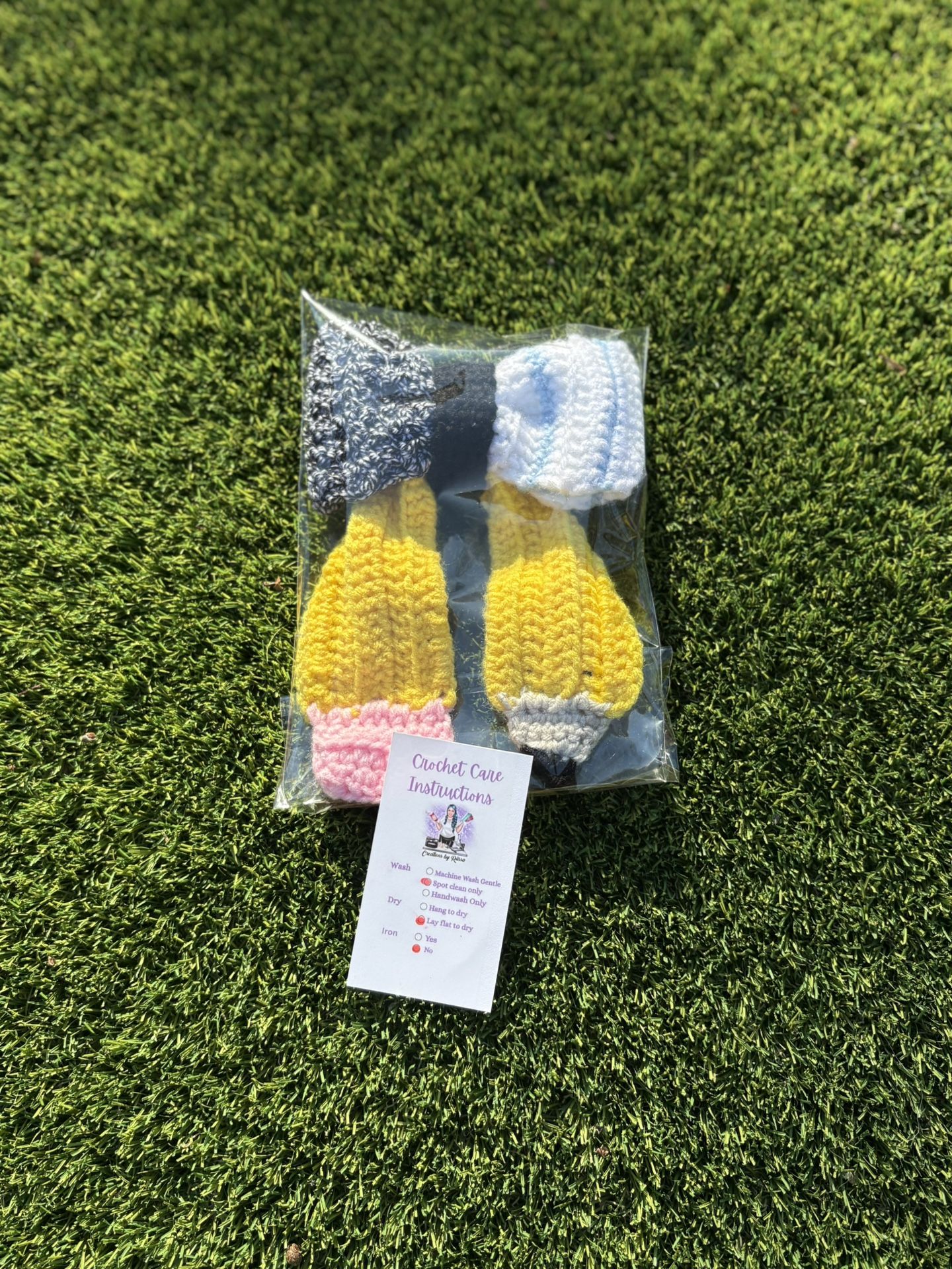 Back To School Crochet Hair Bow