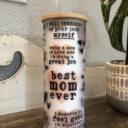 Personalized Best Mom Ever Skinny Tumbler