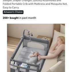 New In Box, 4 in 1 Baby Bassinet, Pack and Play, Bedside Crib Sleeper, Diaper Changer