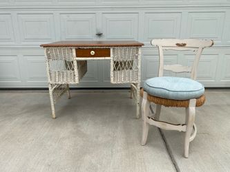 Whicker Desk & Chair