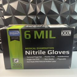 Stretch Nitrile Black Gloves