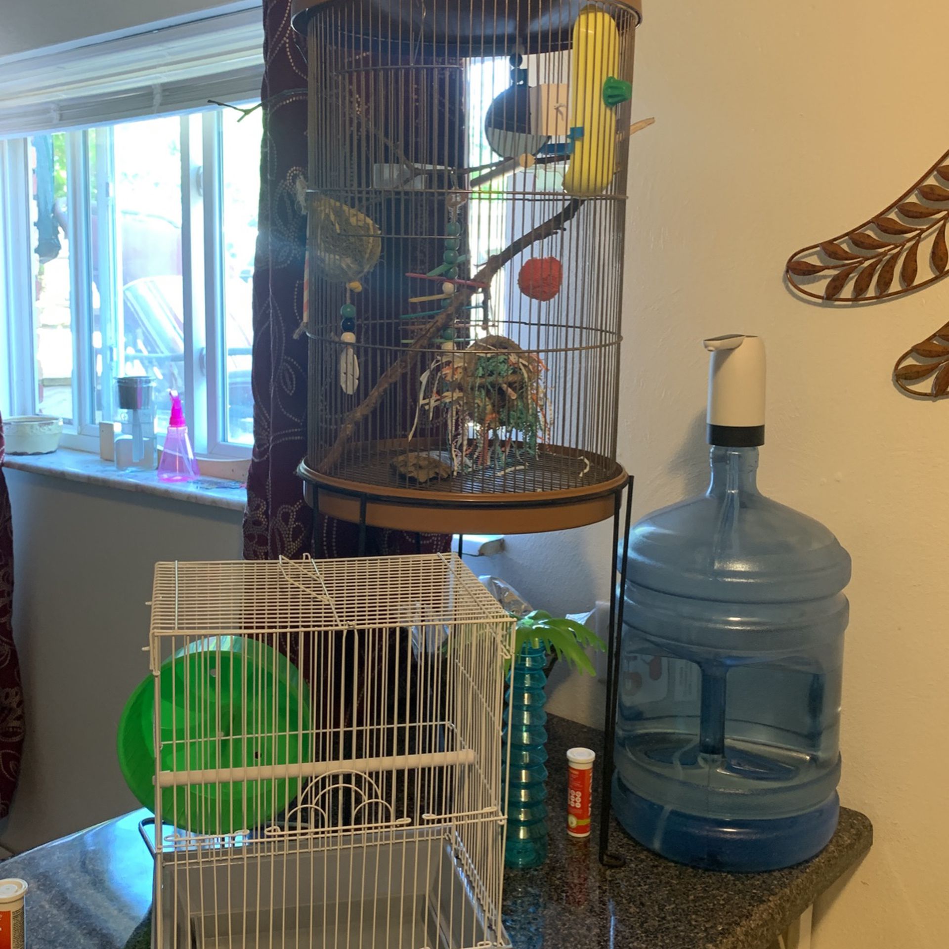 2 Birdcage (s) LOTS Of  Food And Accessories COMPLETE SET UP