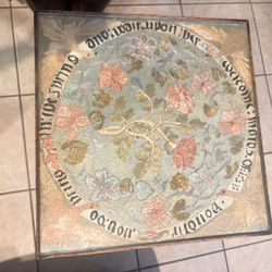 Very Old Antique Hand Embroidered Table. 
