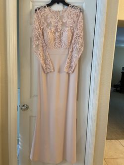 Evening Gown Size 10 Light Pink With Lace