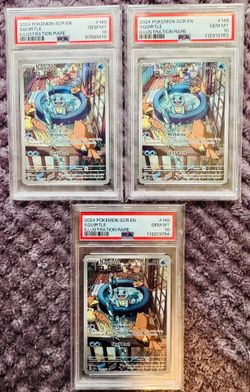 Squirtle IR - 2024 Pokemon Stellar Crown - Illustration Rare - PSA 10 Gem Mint