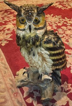 Vintage 1950's Owl Statue 23 Inches Tall