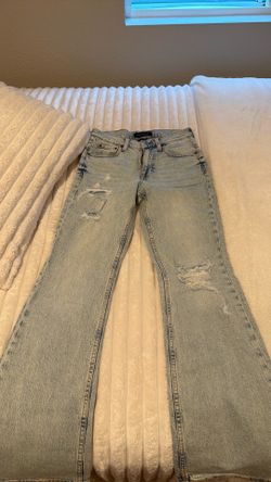 aeropostale high rise flare light blue size 2