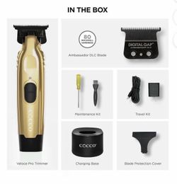 Cocco Veloce Pro Cordless Trimmer Digital Gap Ambassador DLC Blade Edger (gold)