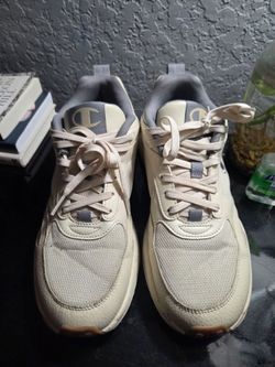 Champion grey/tan/cream trainers, Size US 9