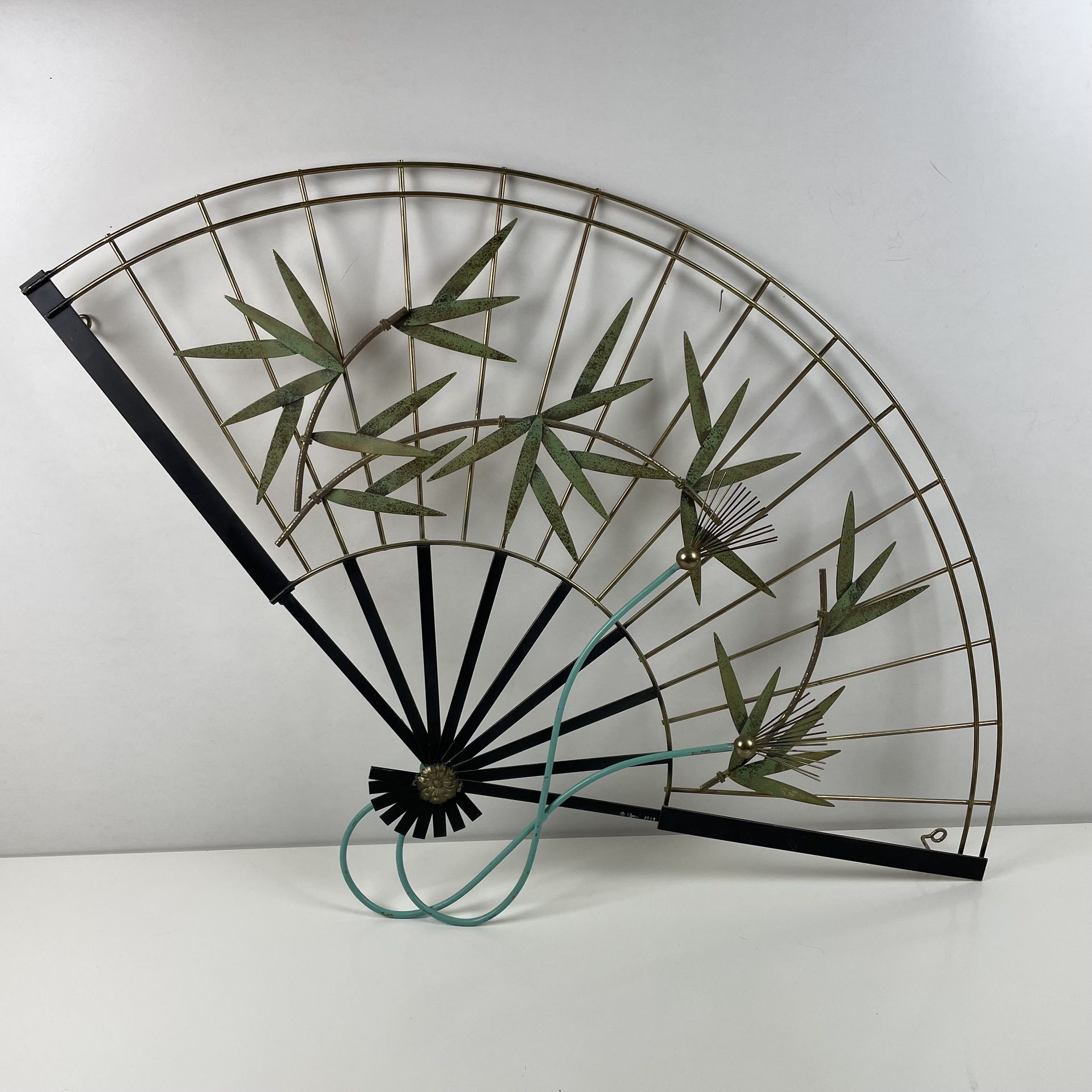 Curtis Jére Metal Wall Fan Art Sculpture Signed