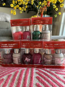 Gel polish with matching regulars polish