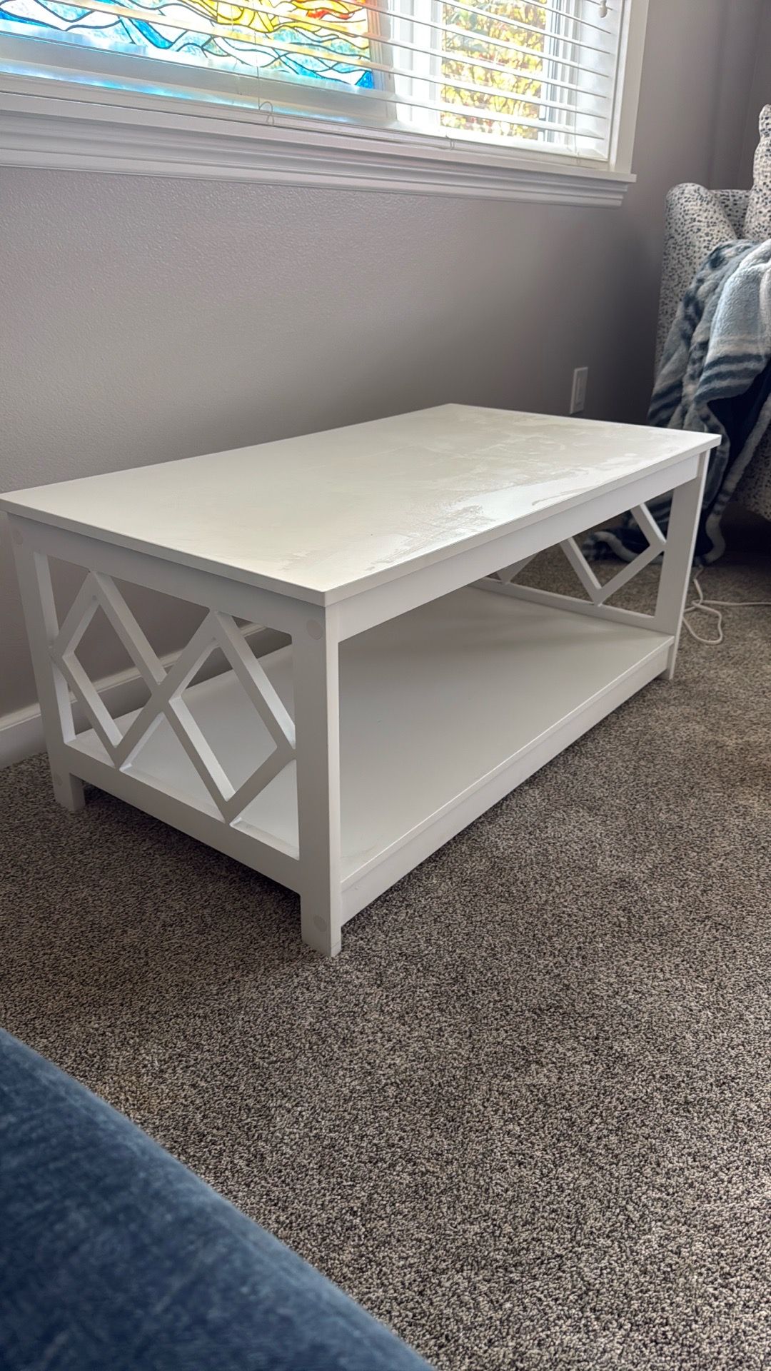 White coffee table