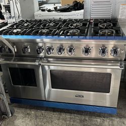 Stainless Steel Viking 48 Inch Range All Gas 8 Burners
