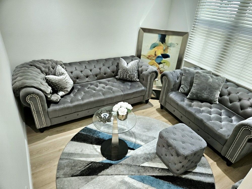 Velvet Sofa Set (BUNDLE)