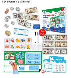 New Magnetic Money Board for Classroom or home- Educational Playset