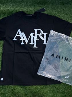 Brand New AMIRI Sketch Stencil Logo Graphic Tee - Black⁠