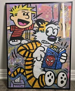 Will $treet Original Painting Hey Don't Touch My Comics Pop Art 18x24 COA