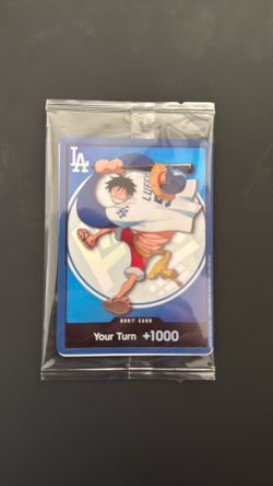 Bandai One Piece x Los Angeles Dodgers Monkey D. Luffy Don!!Card Promo Holo