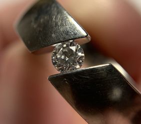 Diamond Ring Tension Set Titanium Band