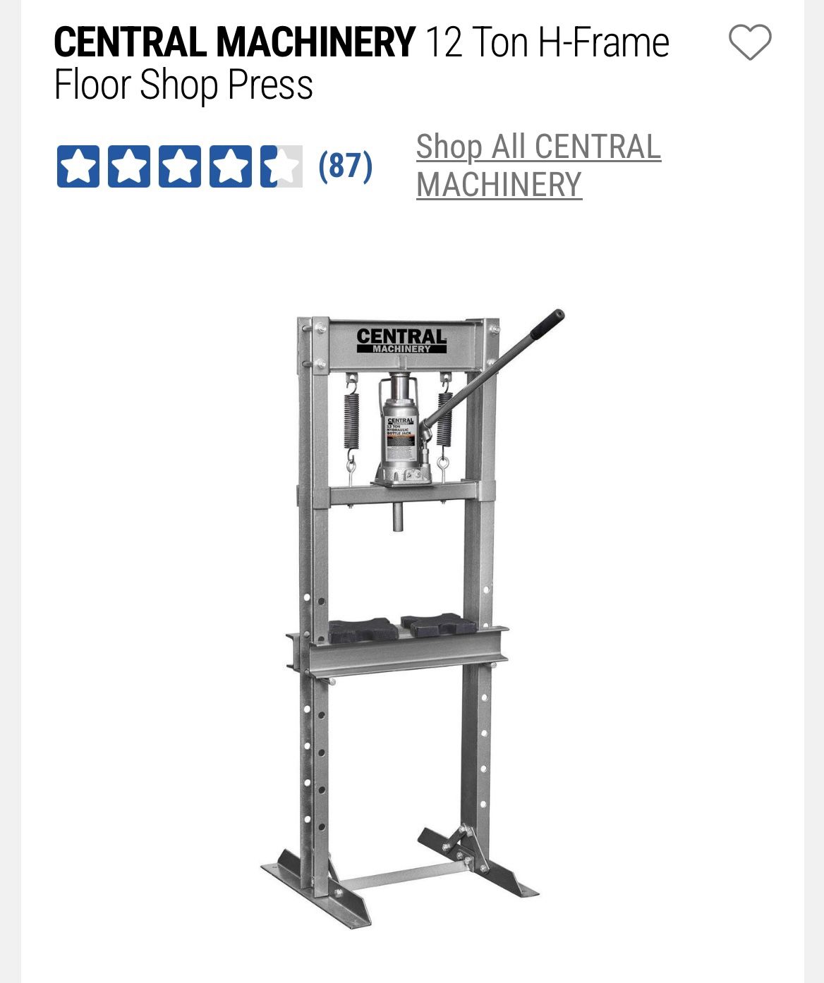Floor Press 12 Ton