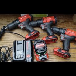 3 - 1/2  20V LITHIUM ION DRILL / DRIVER KIT WITH  2- 20V CHARGER 