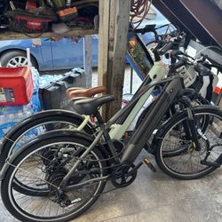 Electric Bikes E Bikes Gray And Mint Green