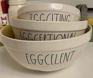 Rae Dunn Easter inspired mixing bowl set of three