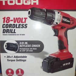 Hyper Tough 18V Cordless Drill, 3/8 inch Chuck, Variable Speed, with 1.2Ah Nickel Cadmium Battery, Charger, Bit Holder & LED Light Hyper Tough 18V Cordless Drill, 3/8 inch Chuck, Variable Speed, with 1.2Ah Nickel Cadmium Battery, Charger, Bit Holder & LED Light